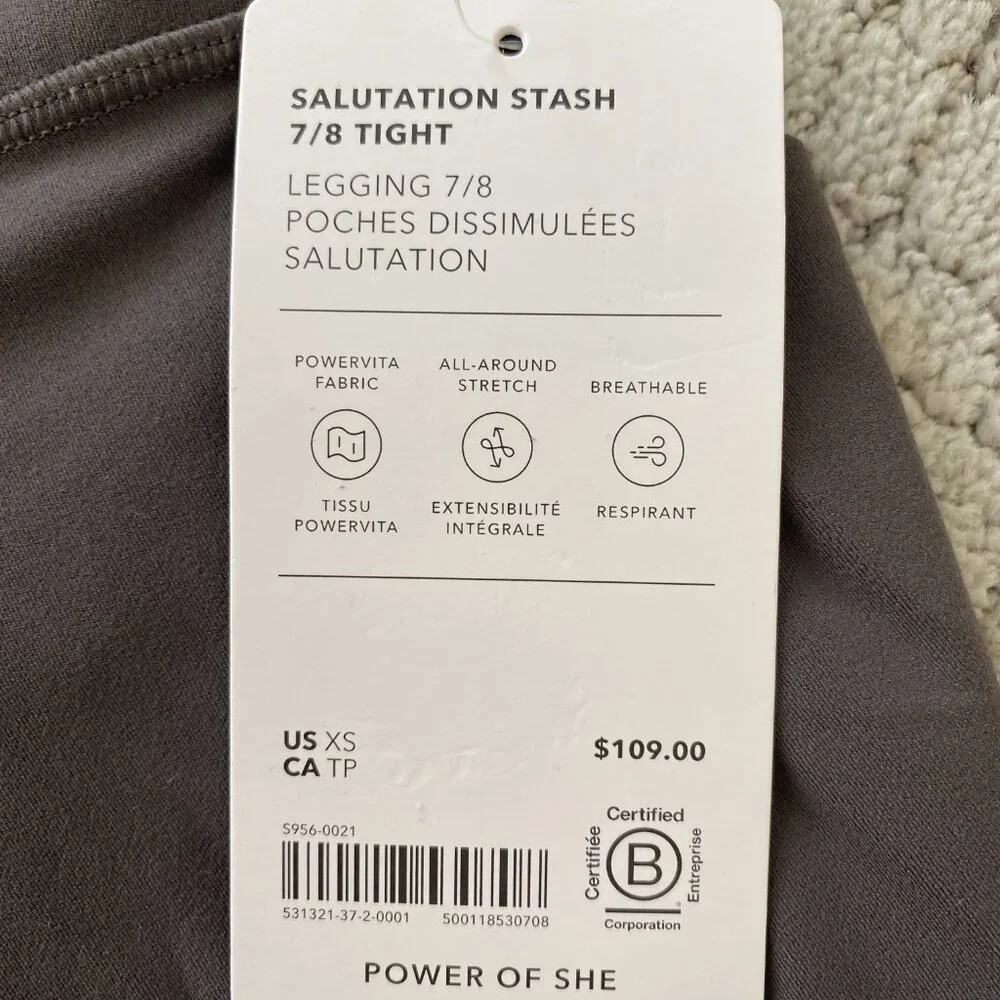 Athleta Salutation Stash 7/8 Tight - Picture 3 of 4